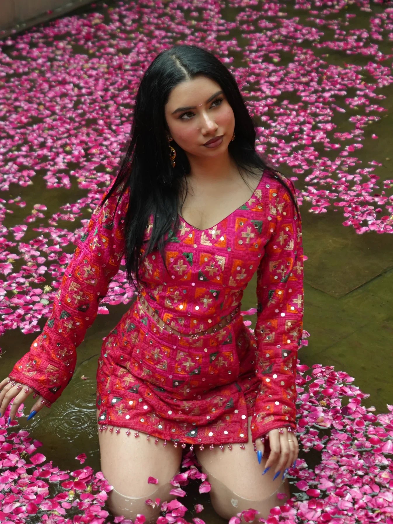 Satrangi phulkari set